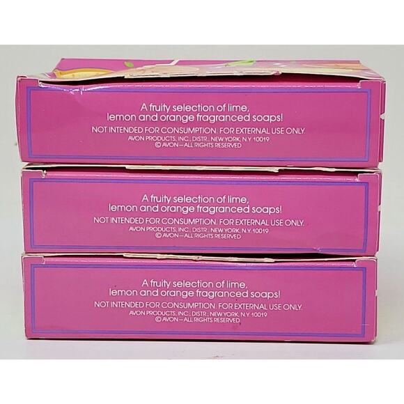 3 Boxes of 3 pc-Avon Decorative Citrus Scents Soap Set-Fruit Slice Shape NOS U95 - Picture 4 of 5